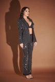 The Boss Rhinestone Pinstripe Blazer