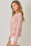 Mystree Sparkling Net Pullover Sweater