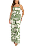 The Pamela Printed Peplum Waist Tie Detail Top + Pants Set