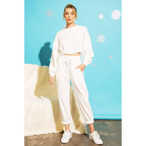 Cropped French Terry Jogger Sweatpants