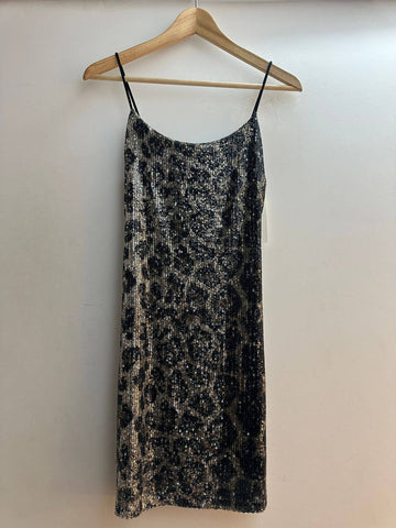 Italian Sequin Leopard Mini Dress