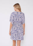 Lilly Floral Smocked Kimono Mini Dress
