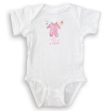 Baby Girl Clothing with “It's a Girl” Dishtowel