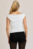 Off the Shoulder Top with Ruching