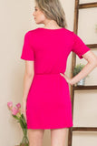Sara Short Tie Dress - Purple