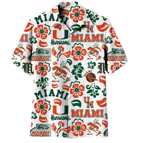 Miami Hurricanes Men's Vault Floral Shirt
