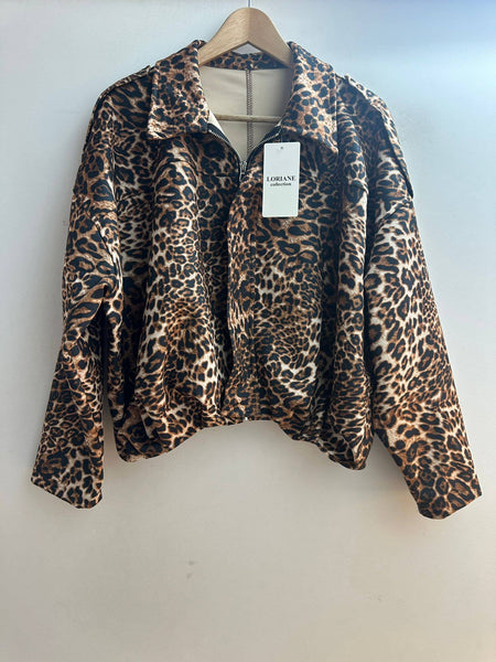 Suede Leopard Print Jacket