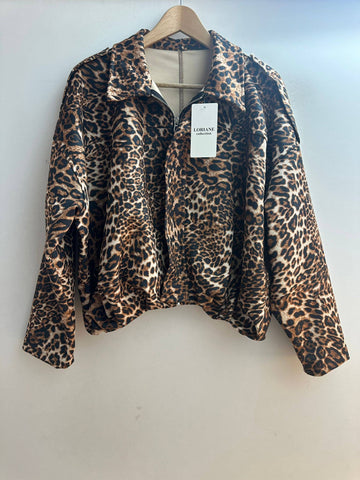 Suede Leopard Print Jacket