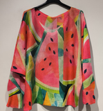 Watermelon Italian Knit Printed Sweater