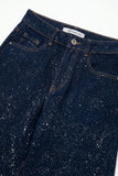 Q2 Wide Leg Jeans with glitter on the front