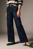 Q2 Wide Leg Jeans with glitter on the front
