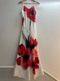 Italian Floral Satin Maxi Dress
