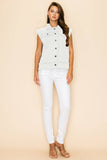 The Way Cotton Twill Vest with Sequin Detail