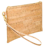 Cork Simple Wristlet | Rustic Cork: Natural Zipper / Small
