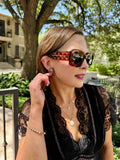 Pave Spider Stud Earrings in Black