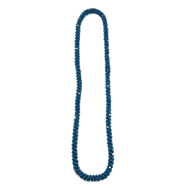 Sachi Chromatic Hues Rope Necklace  - Blue