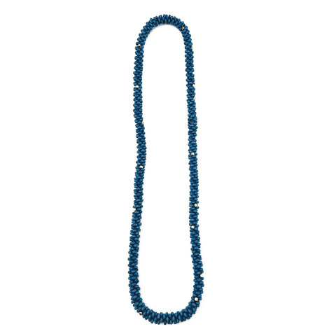 Sachi Chromatic Hues Rope Necklace  - Blue