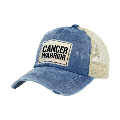 Cancer Warrior Vintage Distressed Trucker Adult Hat