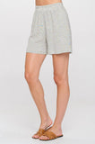 Becky Striped Cotton Relaxed Fit Shorts with Pockets.