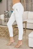 Texture Stripe Crinkle Jogger