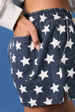 “USA” Drawstring Mid Rise Shorts