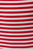 Spaghetti Binding Stripe Midi Dress-Navy