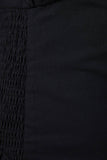 Halter Neck Lace Trim Detail Mini Dress- Black