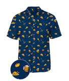 Thanksgiving Dinner Men's Holiday Foods Button Down Shirt