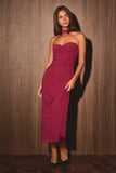 Ruby Strapless Scarf Mesh Dress