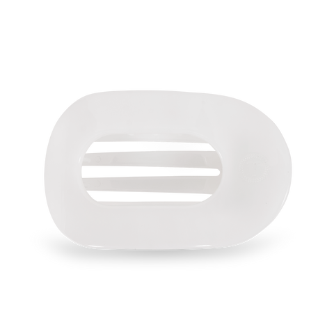 Round Flat Hair Clip | Medium | Coconut White