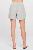 Becky Striped Cotton Relaxed Fit Shorts with Pockets.