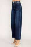 Petra High Rise Patch Pocket Wide Leg Jeans