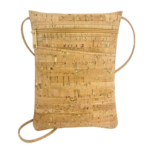 Cork Mini Crossbody Bag | Gold Flecked Cork