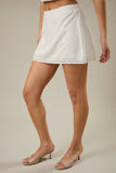 Midi Skirt With Trim- White