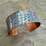 Patina Oceanic Scales Cuff