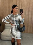 Yacht Club 2pc Striped Top & Skirt Set