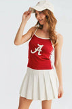 “A” Alabama Contrast Trim Tank Top