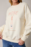 'ROSE' Graphic Fleece Sweatshirt