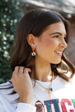 Auburn Tigers Logo Huggie Hoop Earrings in Orange/Shiny Gold