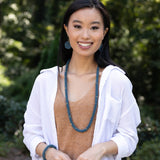 Sachi Chromatic Hues Rope Necklace  - Blue