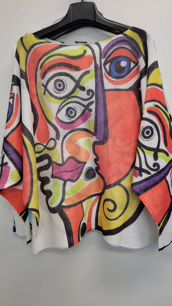 Italian Abstract Face Sweater