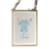Baby Boy Clothing with “It's a Boy” Dishtowel