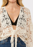Lacey Floral Crochet Kimono