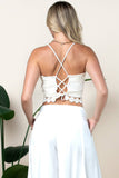 Sonia Lace Crochet  Crop Top - Off White
