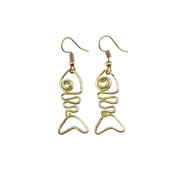 Gold Plated Earrings - Smaller Size Fish