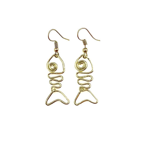 Gold Plated Earrings - Smaller Size Fish