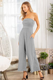 The Maddy Tube Solid Ruched Jumpsuit