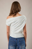 Off-Shoulder Striped Knot Top
