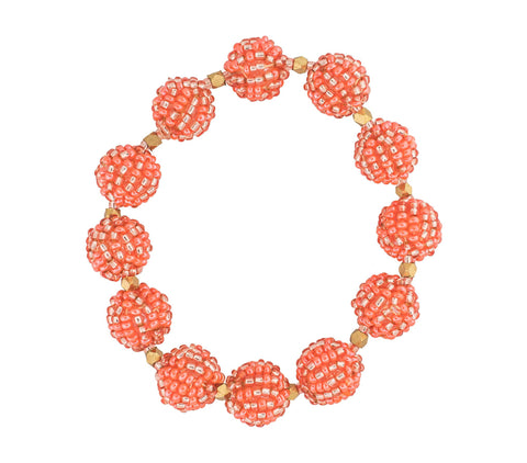 Luxe Globe Bracelet - Tangerine