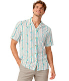 Shark Snack Linen Cabana Shirt - Men's Button Down Shirt: M